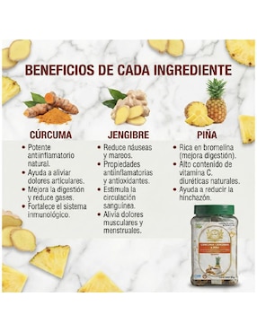 Tisana sabor cúrcuma y jengibre en sachet Renovagren 40 g