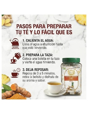 Tisana sabor cúrcuma y jengibre en sachet Renovagren 40 g