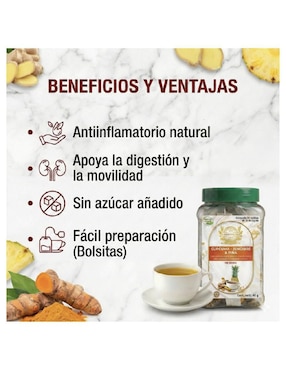 Tisana sabor cúrcuma y jengibre en sachet Renovagren 40 g