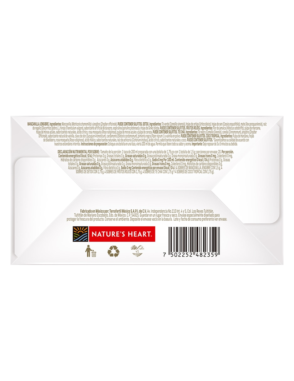 Té diferentes sabores en sachet 34 g 2
