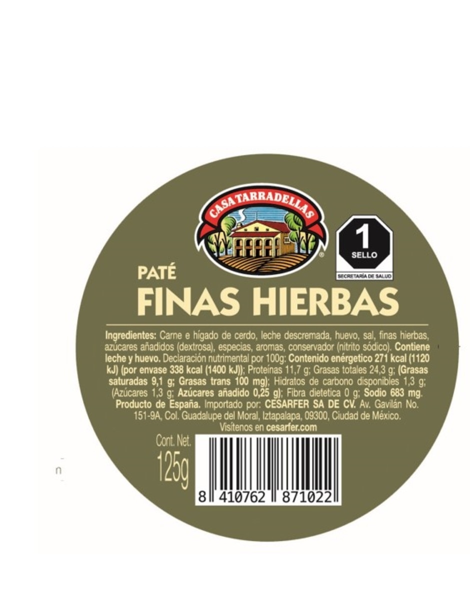 Pate finas hierbas 125 g 1