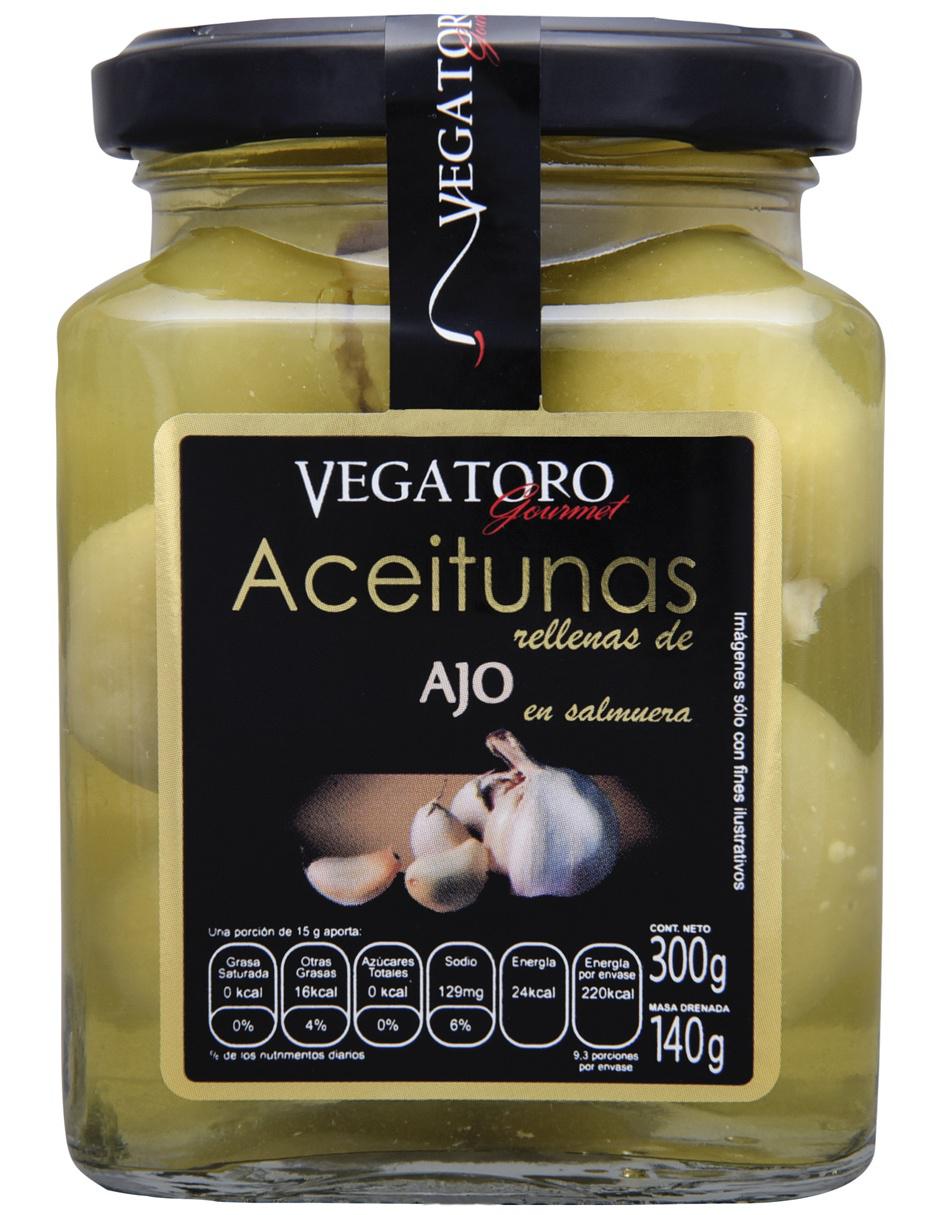 Aceitunas Rellenas de Ajo en Salmuera 300 g