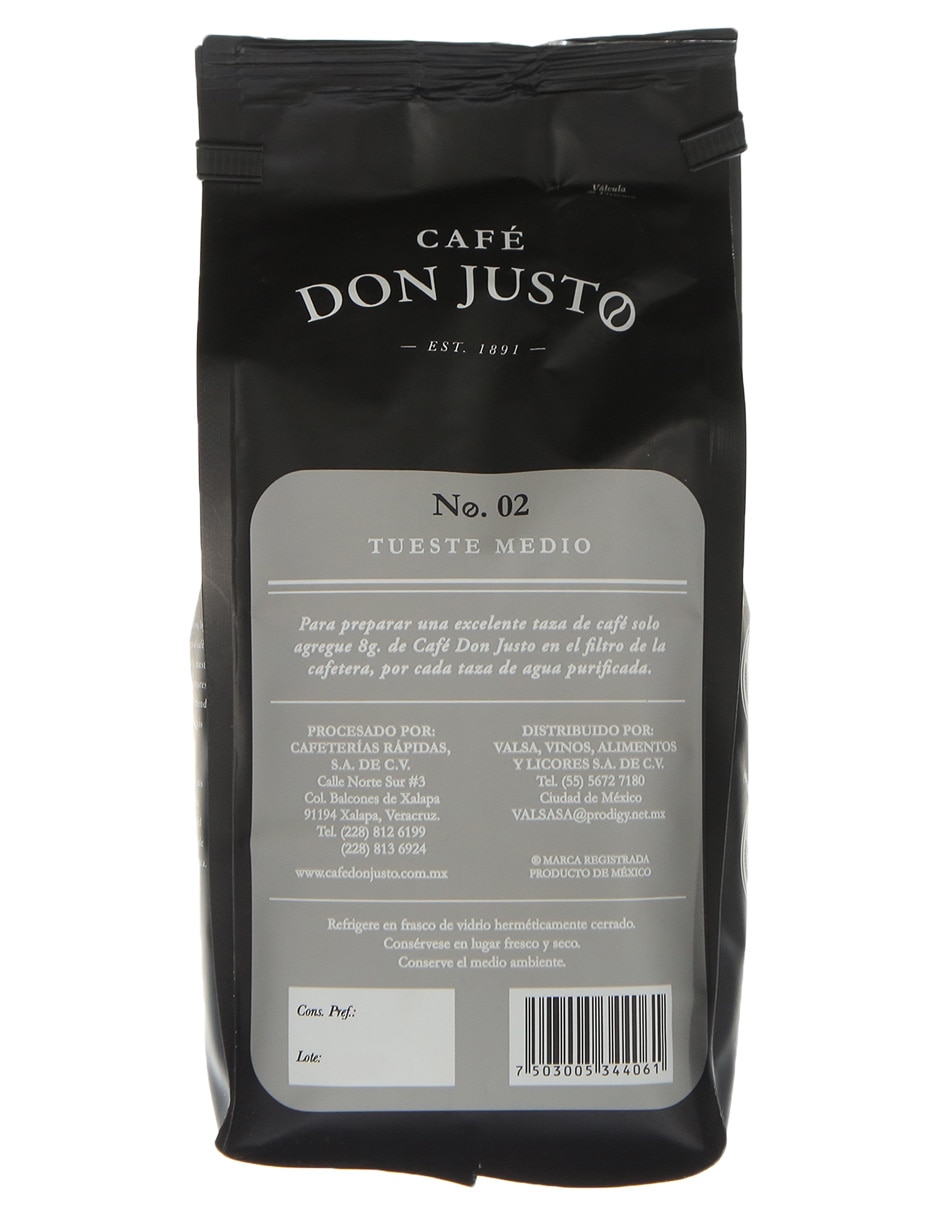 Café molido sabor natural de México No. 02 Tueste Medio 500 g 3