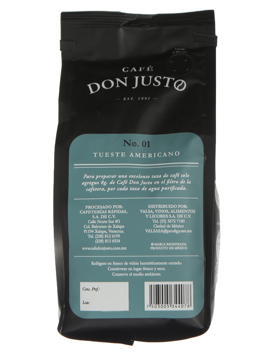 Café molido sabor natural de México No. 01 Tueste Americano 500 g 3