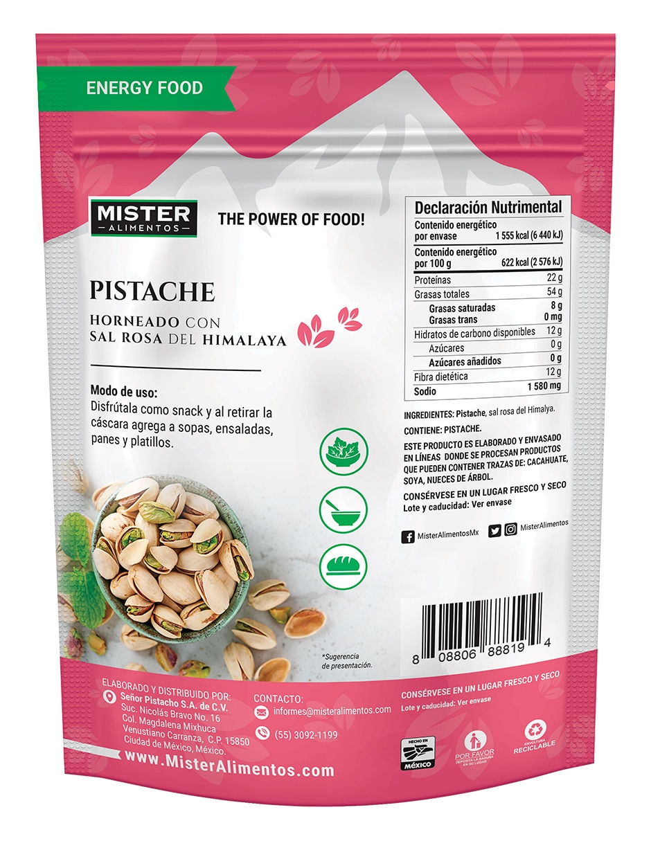 Pistache Horneado con Sal rosa del Himalaya 250 g 2