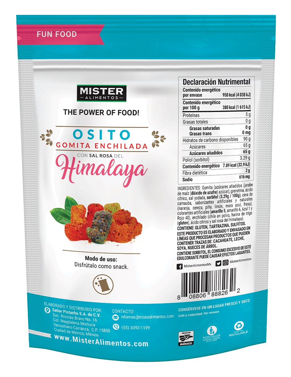 Gomitas de grenetina enchiladas con sal rosa del himalaya 250 g 2