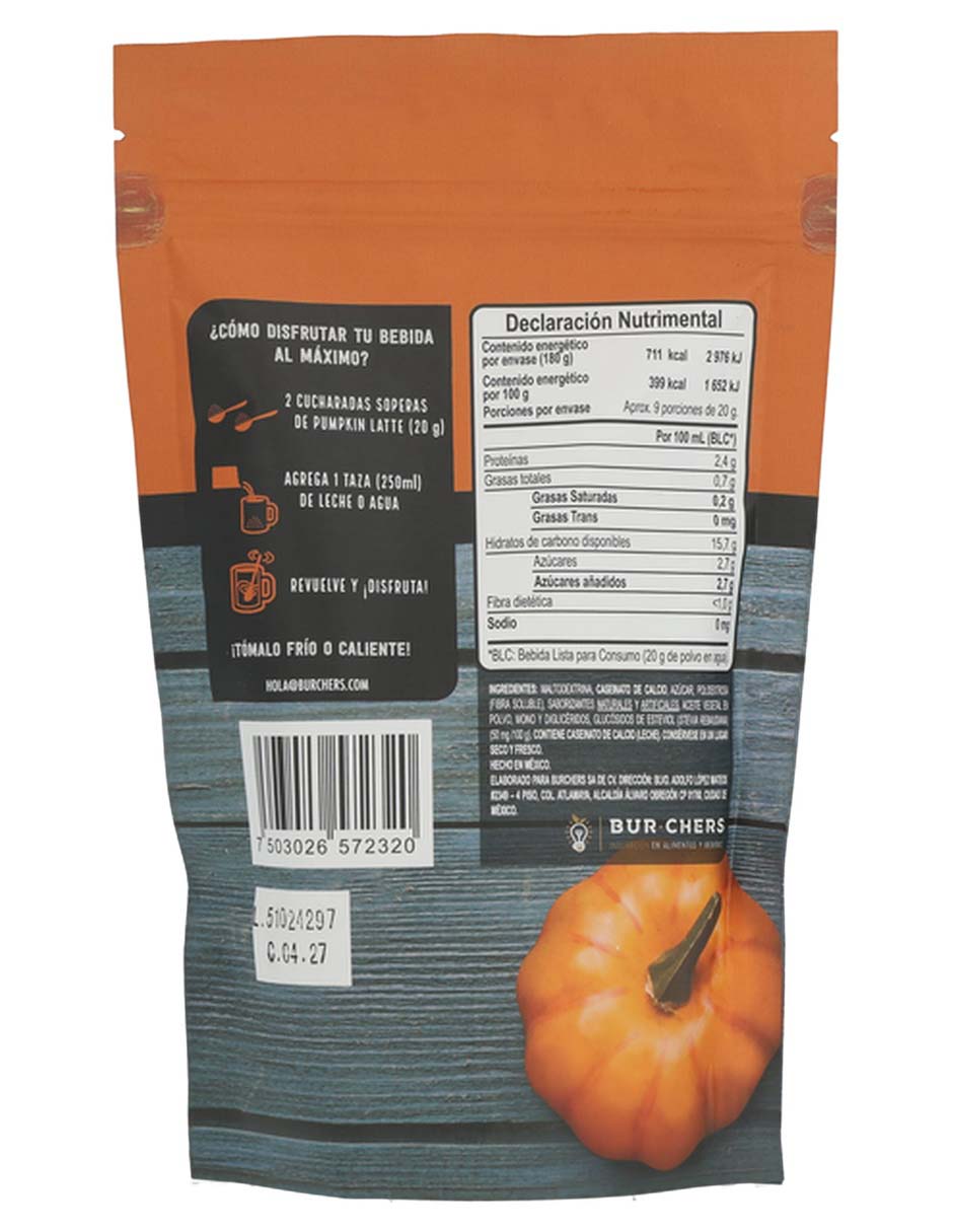 Bebida en polvo Teisti Latte de pumpkin 180 g 3