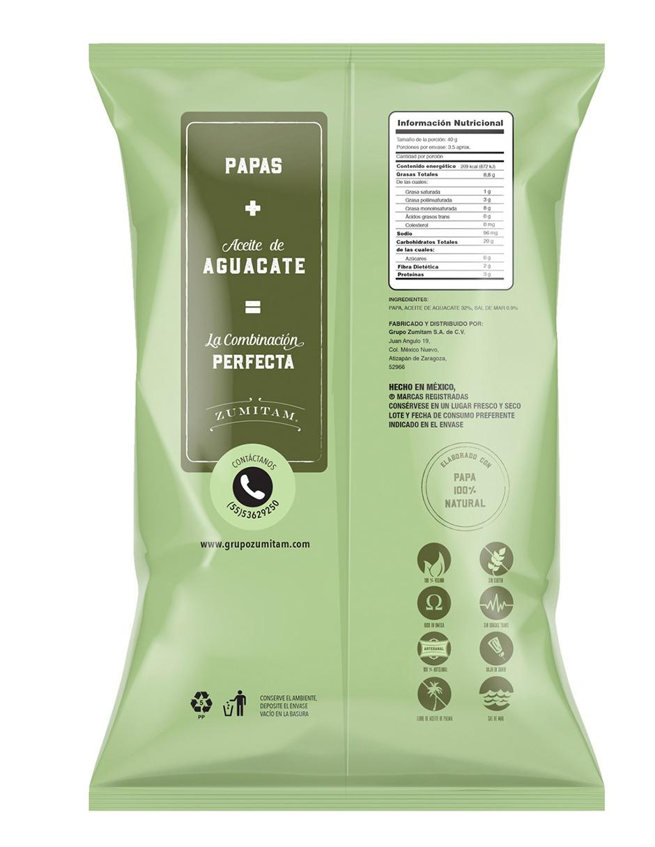 Papas fritas con aceite de aguacate 142 g 3