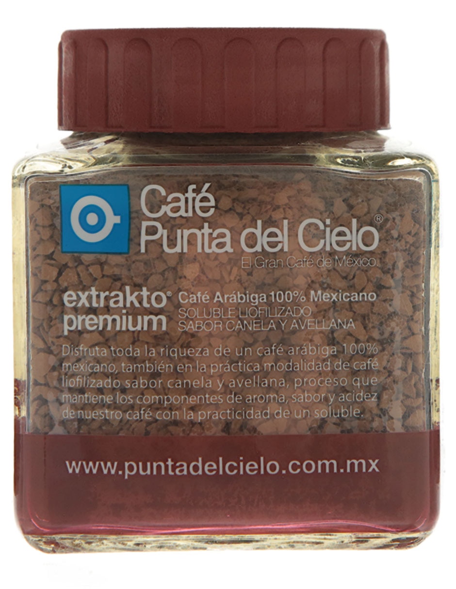 Café soluble sabor canela y avellana de México Extrakto Premium 110 g 3