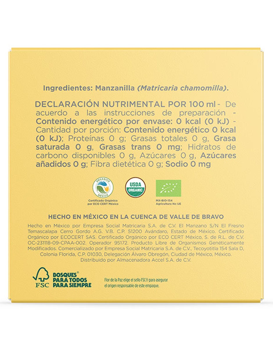 Té manzanilla en sachet Pureza 19.2 g 3