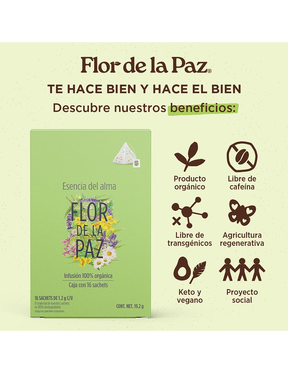 Té manzanilla y menta en sachet Esencia del alma 19.2 g 6