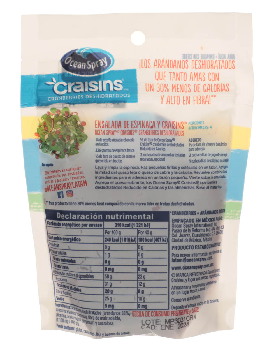 Cranberries deshidratados 130 g 3