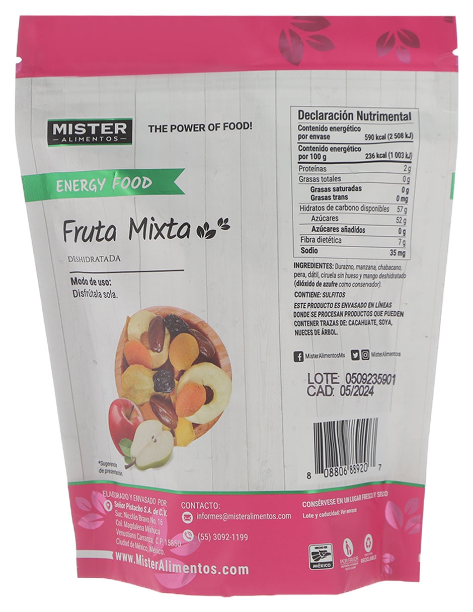 Fruta mixta deshidratada 250 g 2