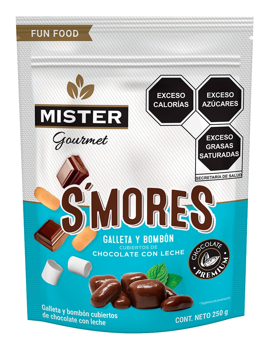 Galleta y bombón cubiertos de chocolate con leche 250 g