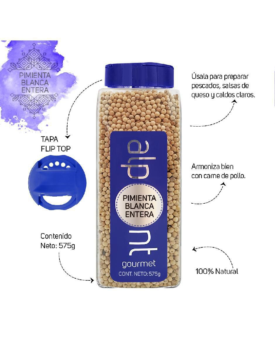 Pimienta blanca entera 575 g 2