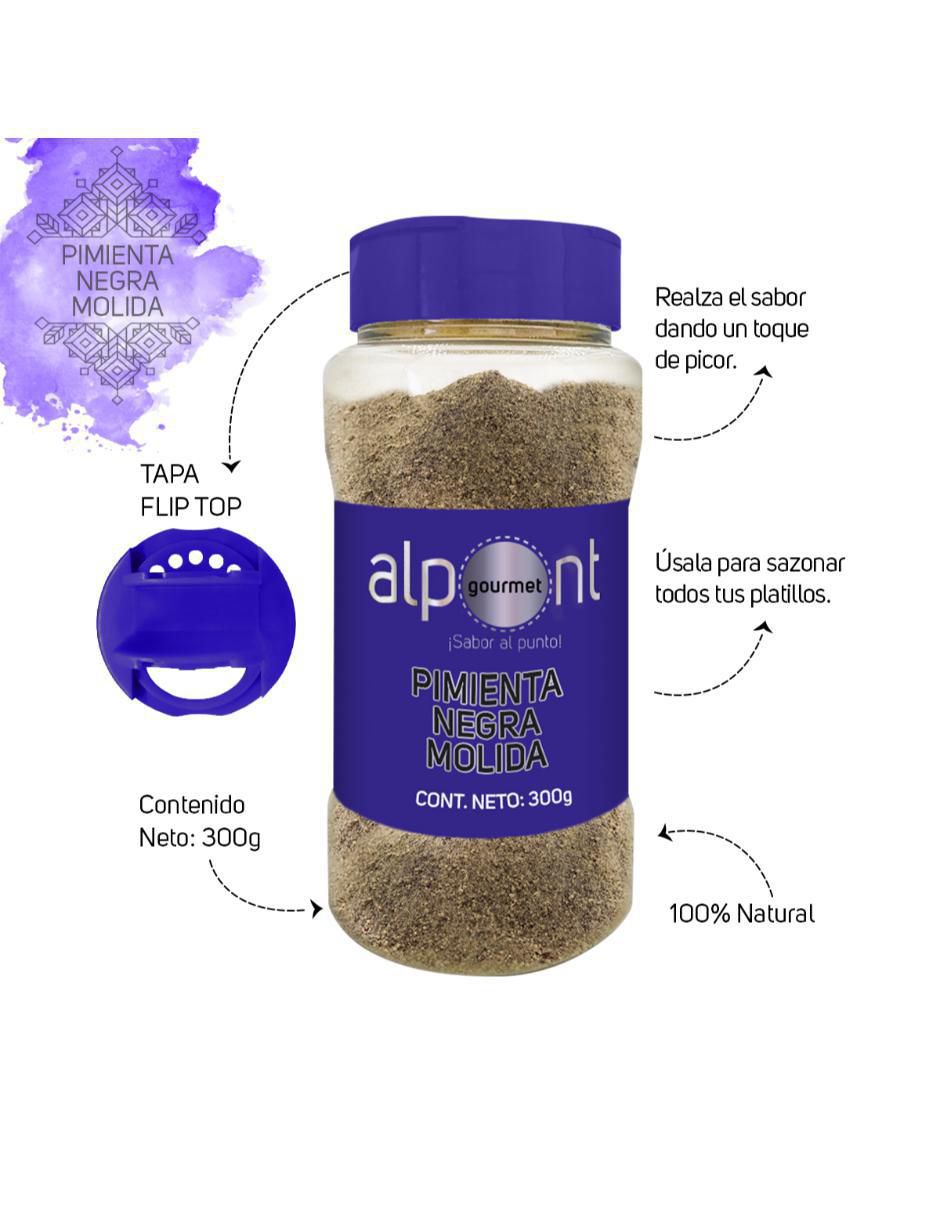 Pimienta negra molida 300 g 6