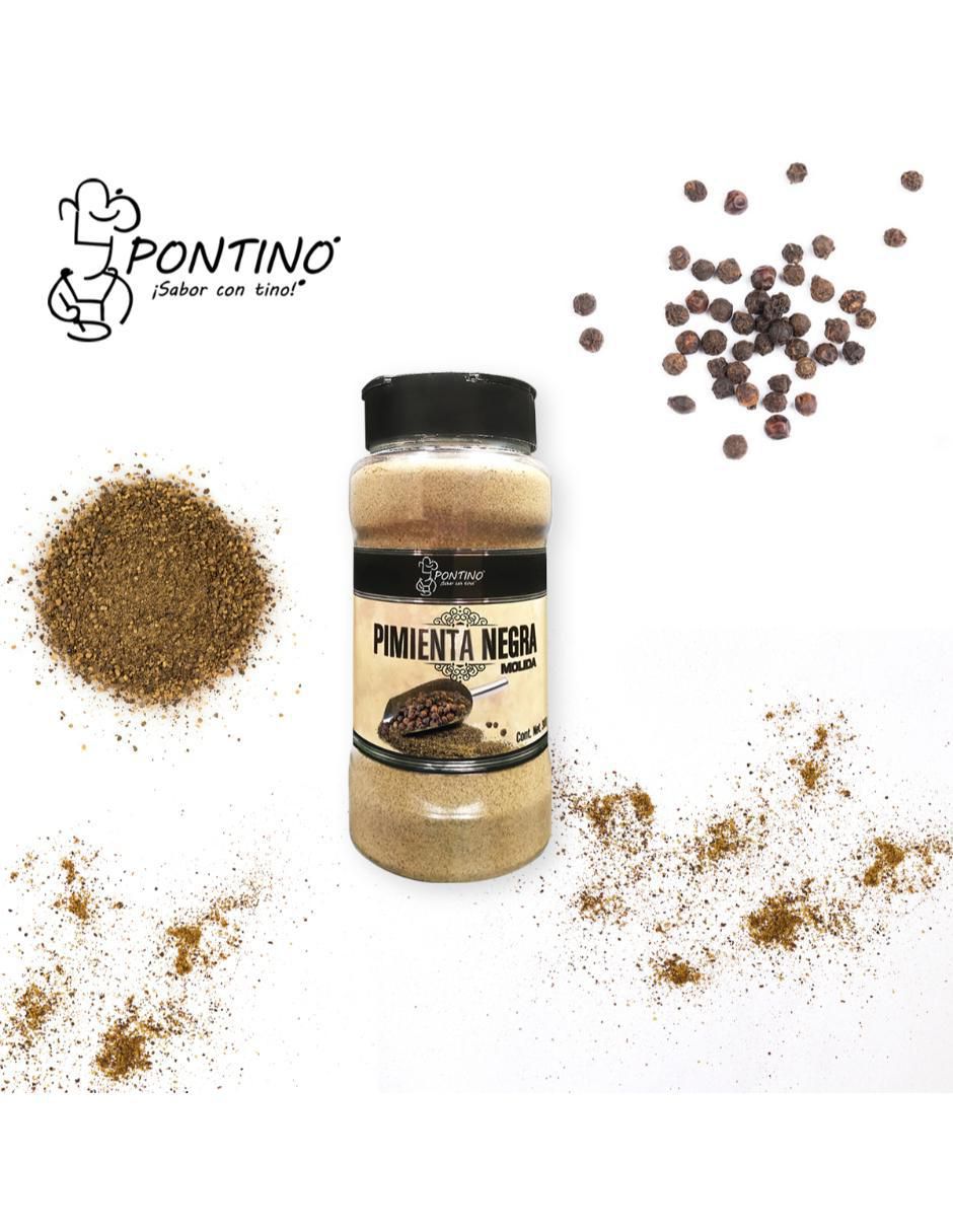 Molinillo Pontino Pimienta Negra Frasco 300g