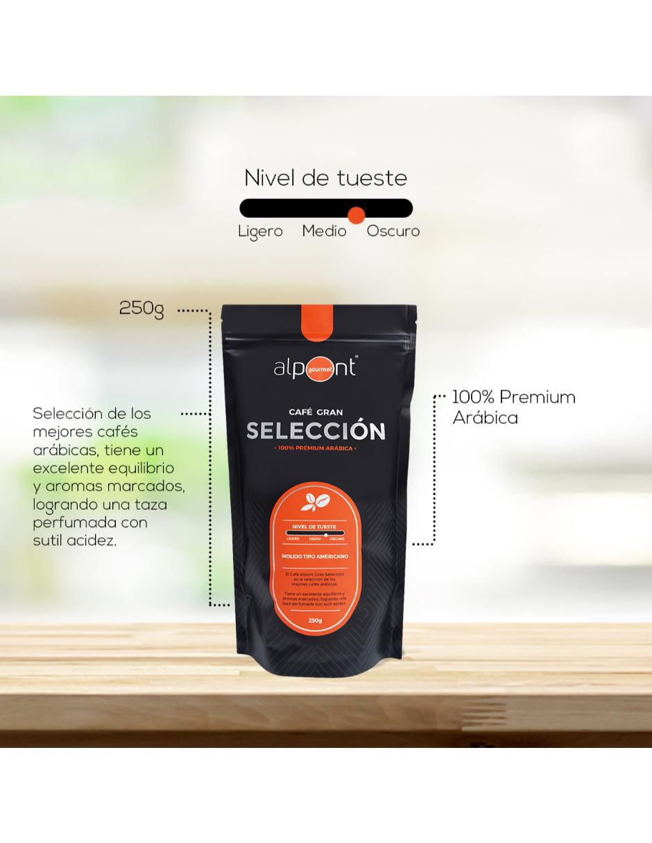 Café americano molido sabor tostado de México Gourmet 250 g 3