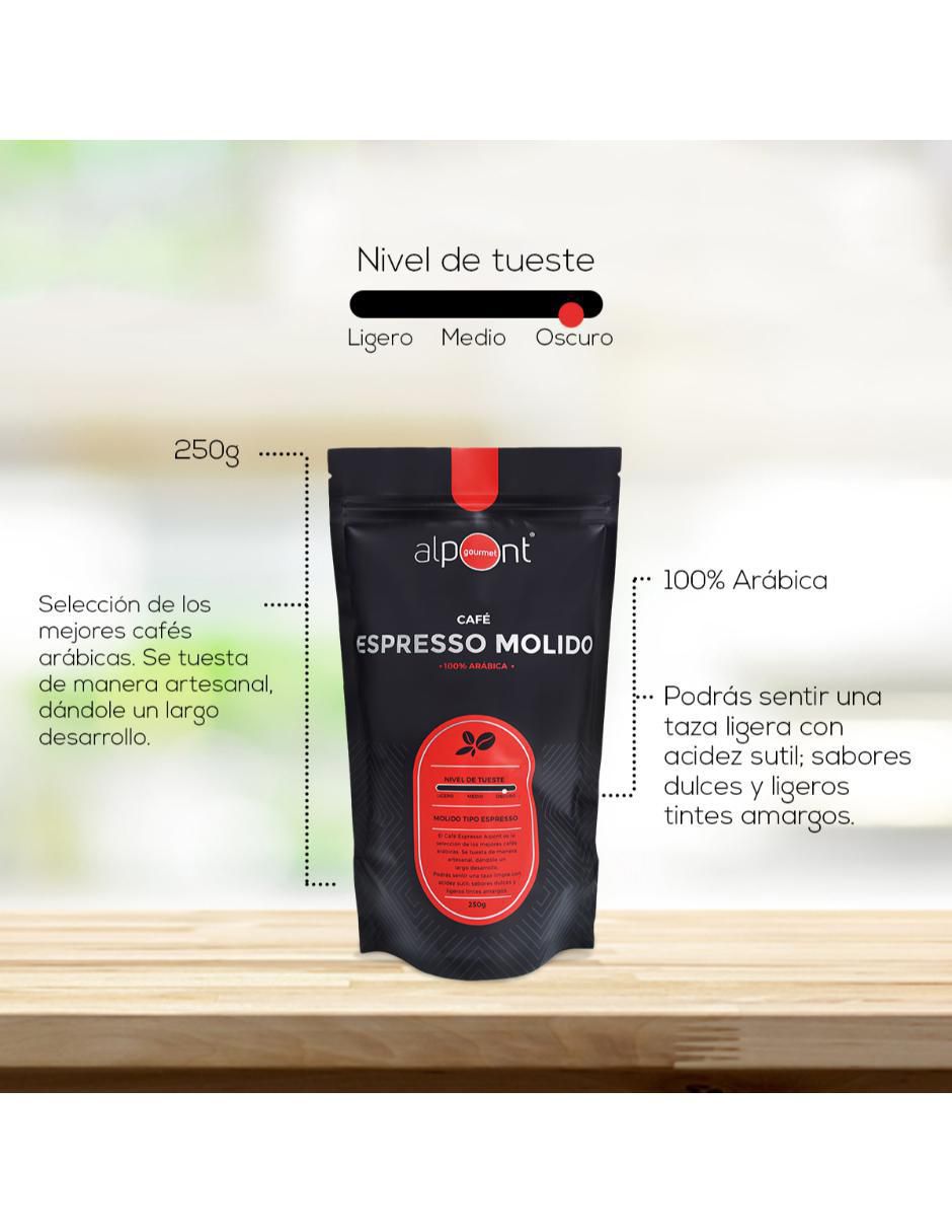 Café espresso molido sabor tostado de México Gourmet espresso 250 g 5