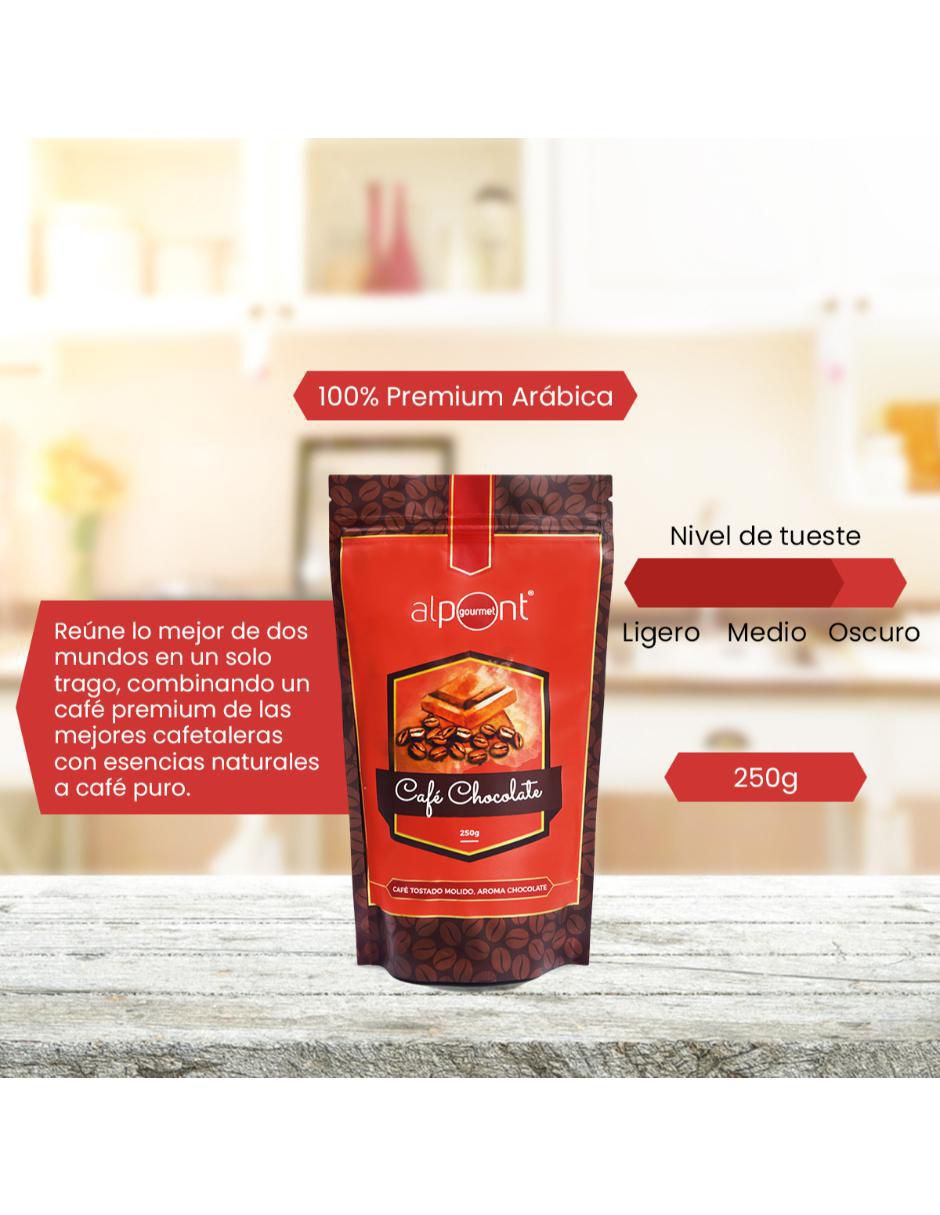 Café americano molido sabor chocolate de México Gourmet 250 g 5