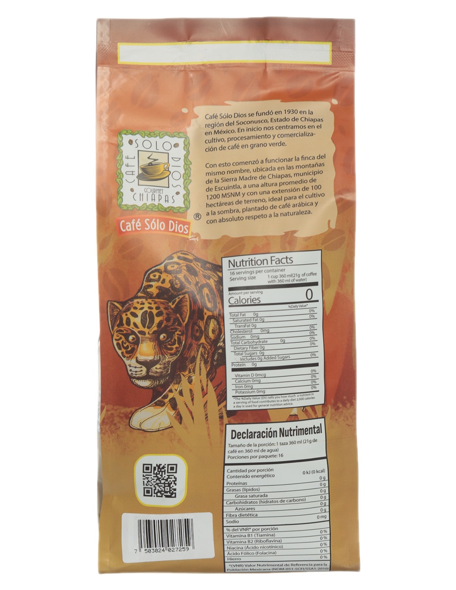Café de grano sabor natural de Chiapas 454 g 2