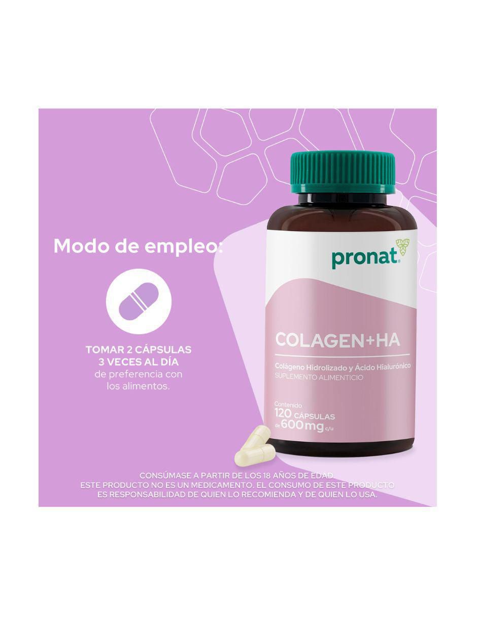 Suplemento Colagen + HA con colagéno hidrolizado 120 cápsulas 8