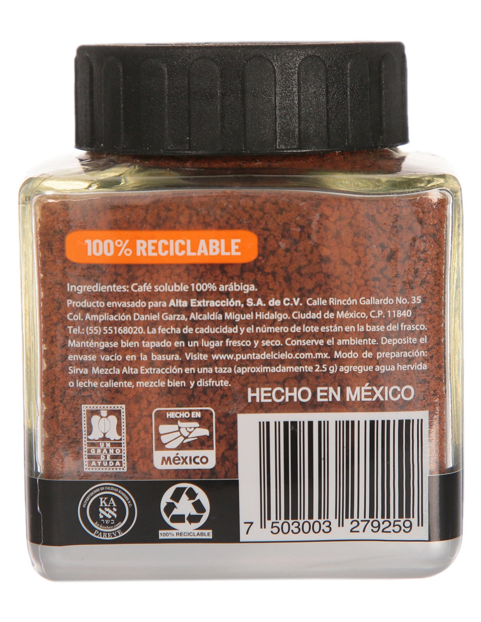 Café soluble sabor natural de México Alta extracción 100 g 2