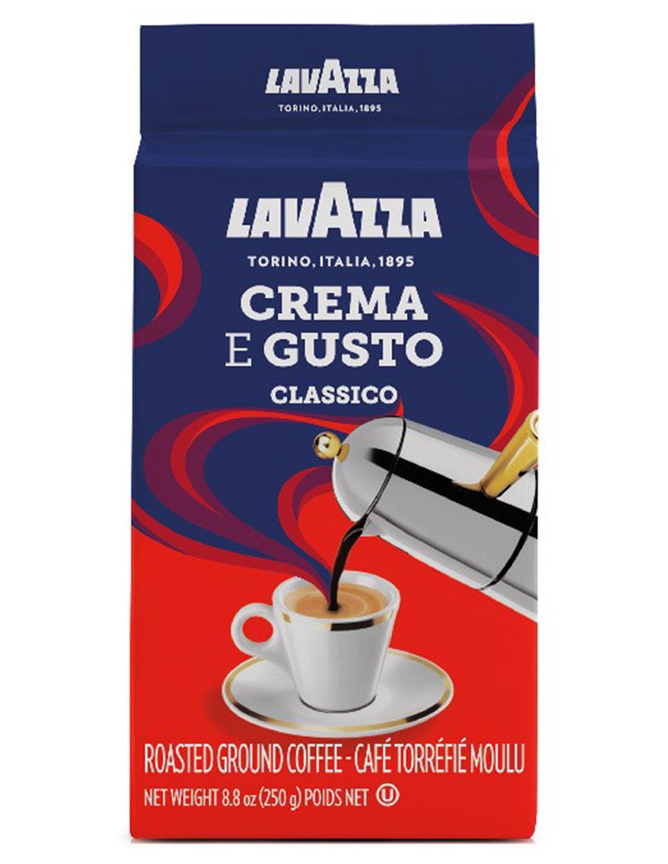 Café molido sabor chocolate y frutos secos Lavazza Crema e Gusto Classico  250 g