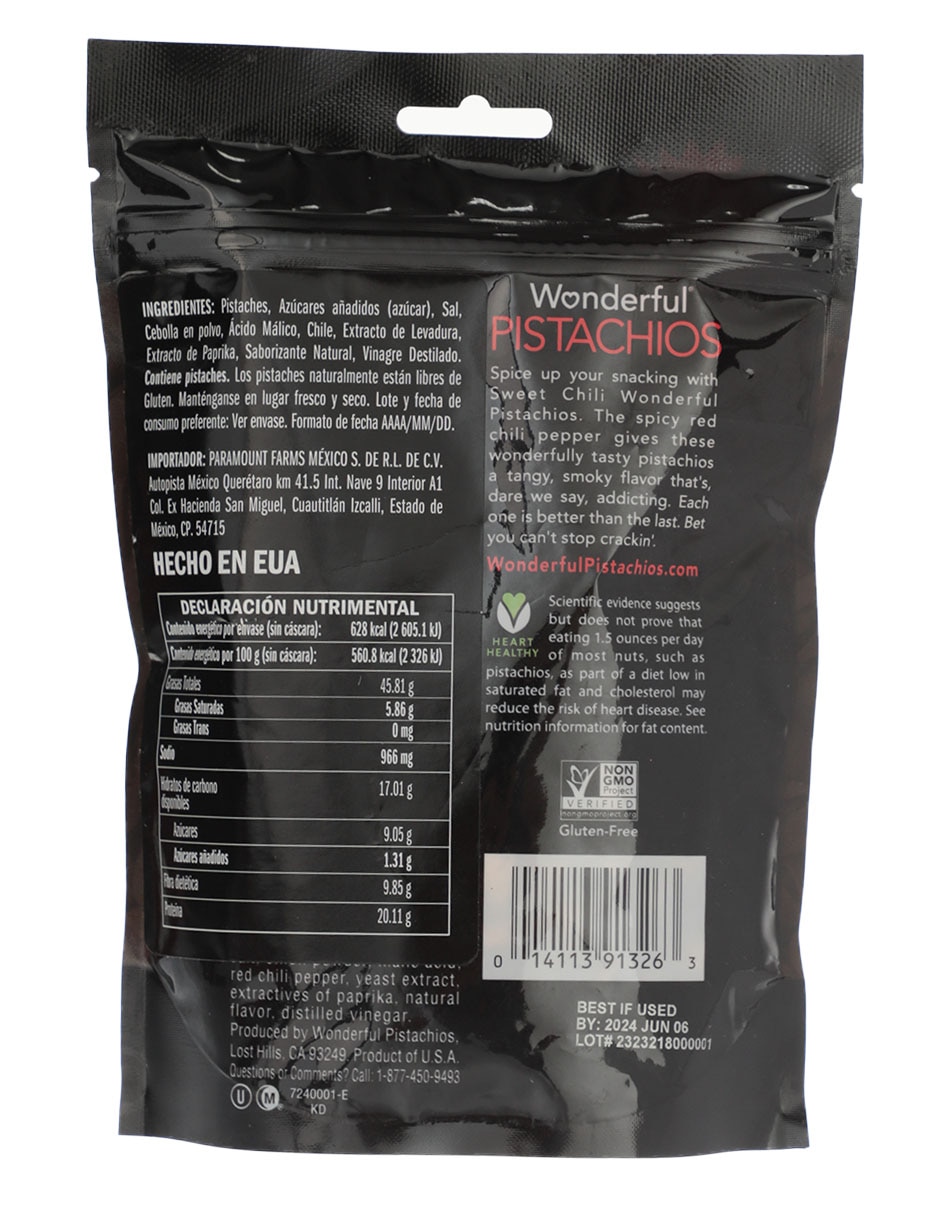 Pistache Wonderful Pistachos 198 g 2