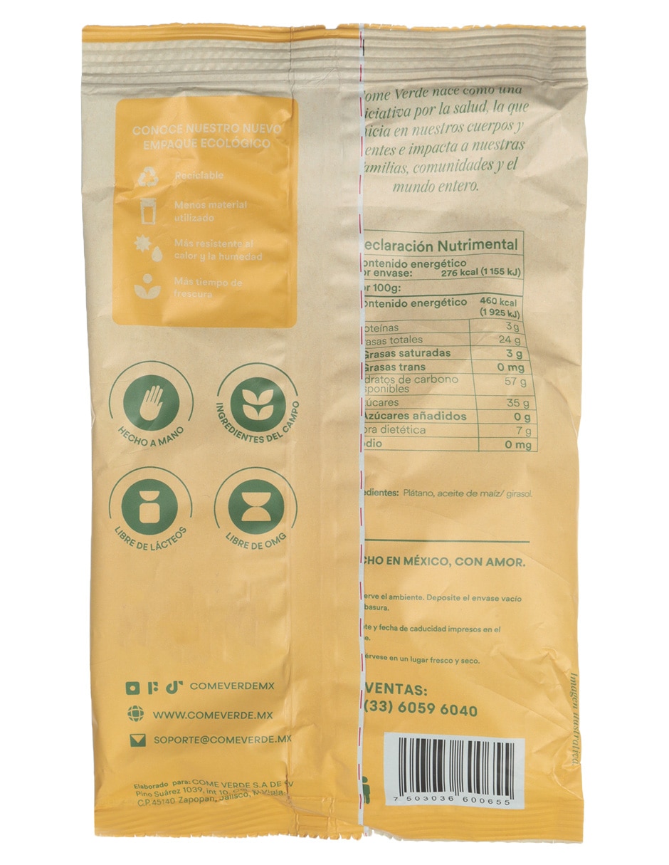 Chips de plátano 60 g 2