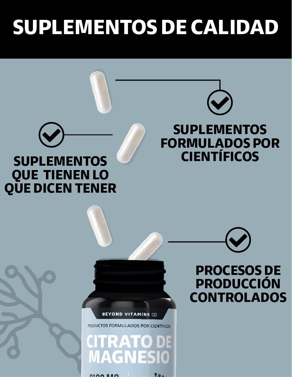 Citrato de magnesio 100% puro de 2100 mg con citrato de magnesio de 180 cápsulas 2