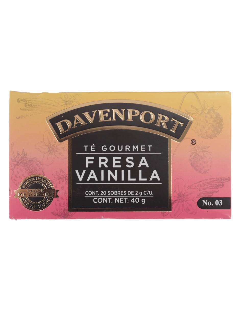 Té fresa vainilla en sachet 40 g
