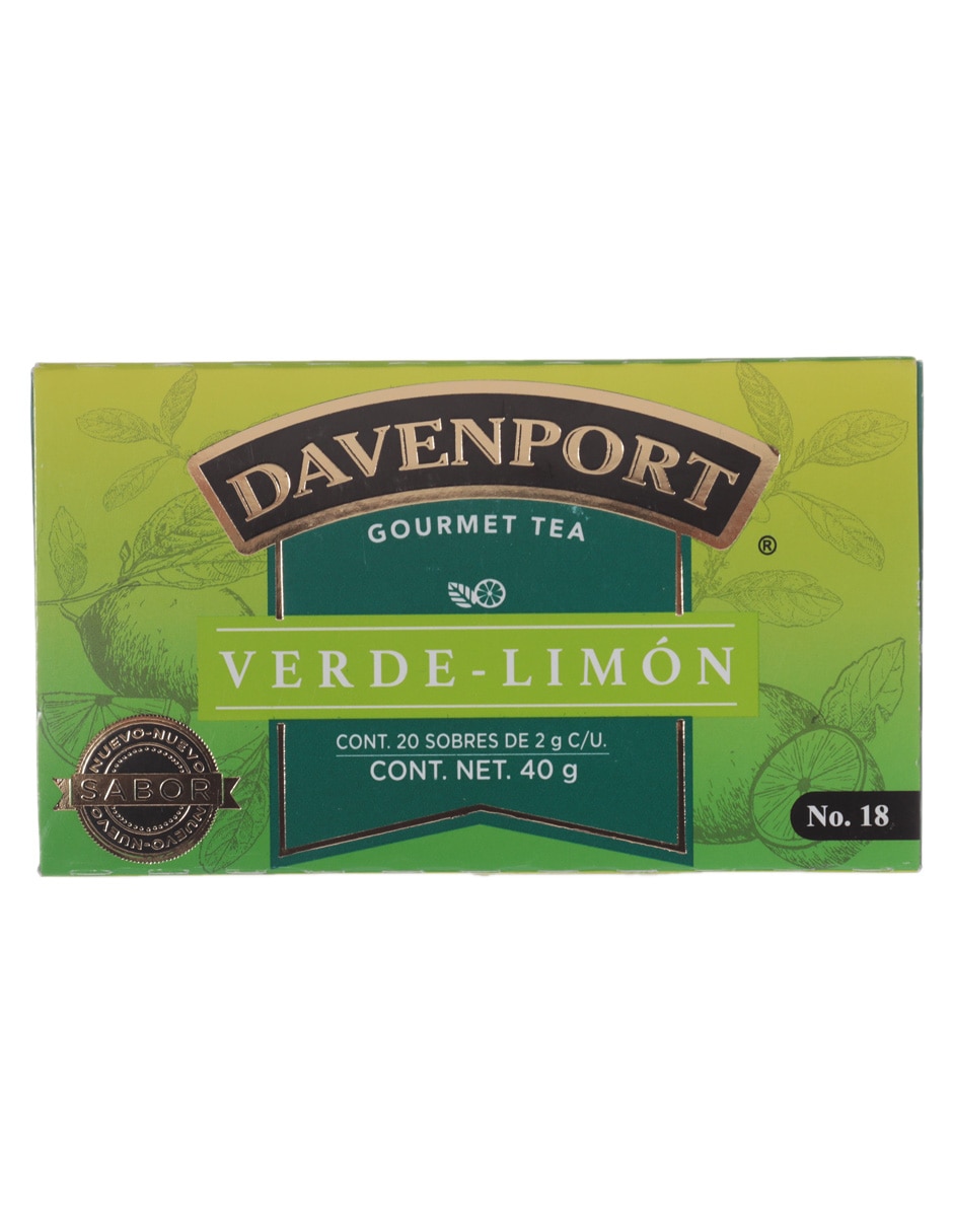 Té sabor verde limón en aspecto sachet 40 g
