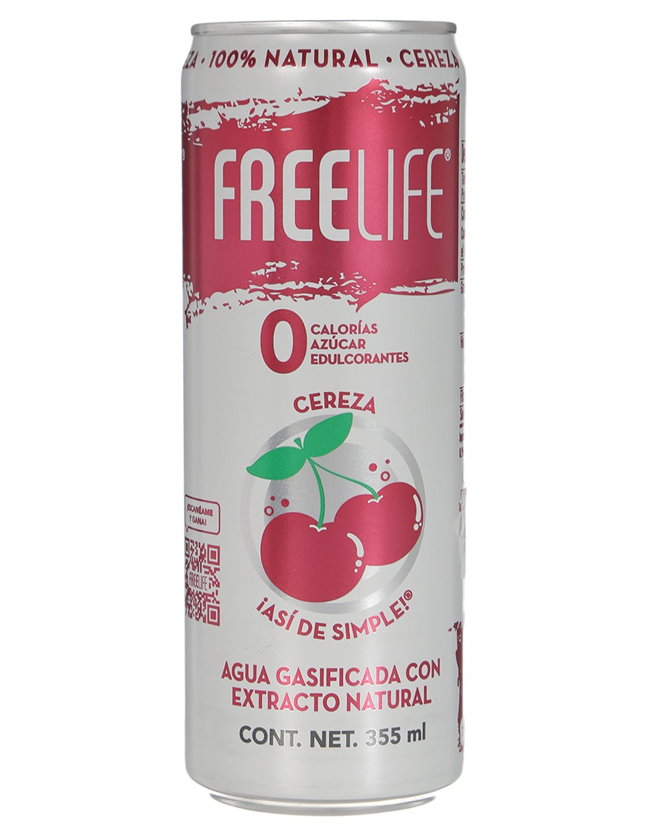 Agua gasificada sabor cereza