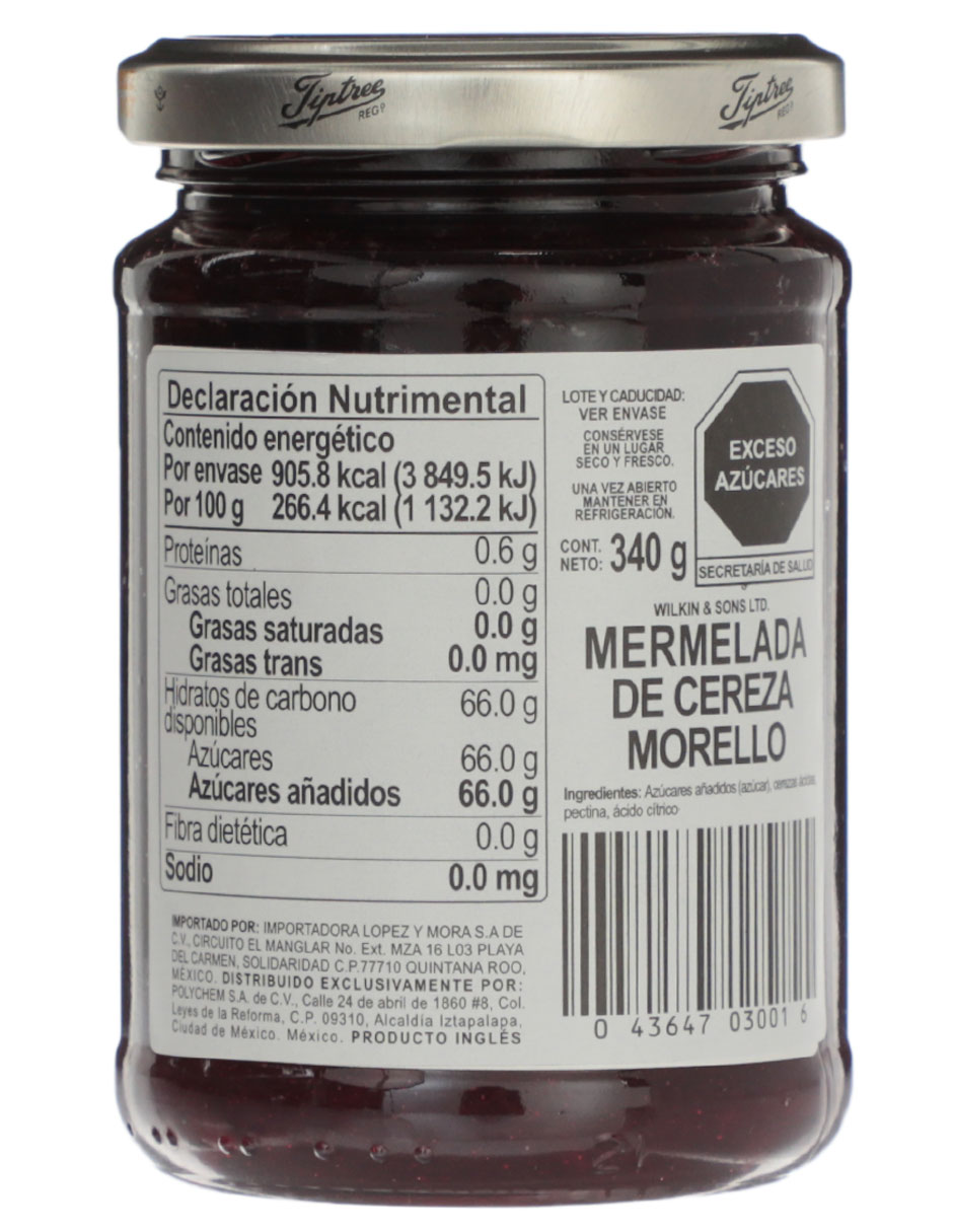 Mermelada de sabor cereza 340 g