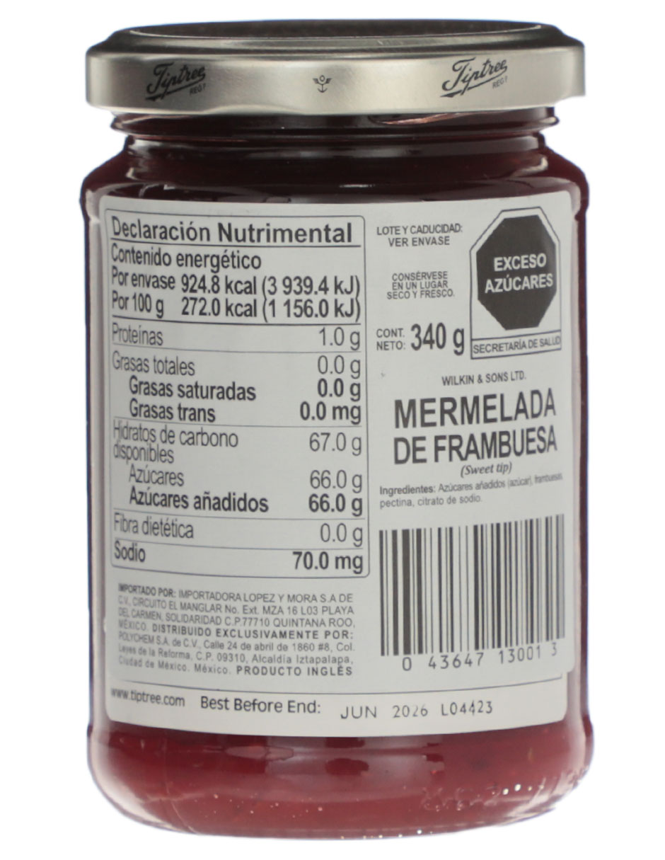 Mermelada de sabor frambuesa 340 g 2
