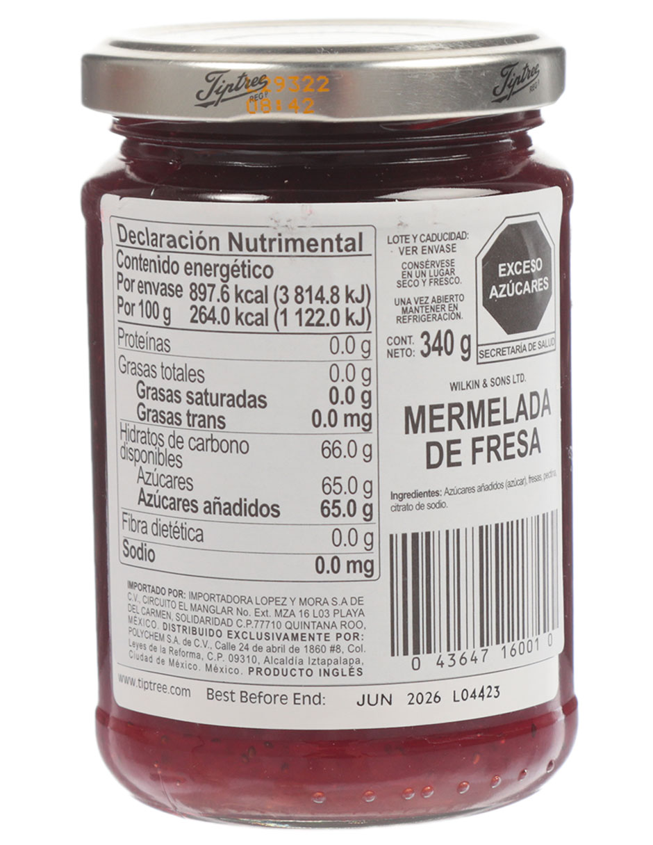 Mermelada de sabor fresa 340 g 3