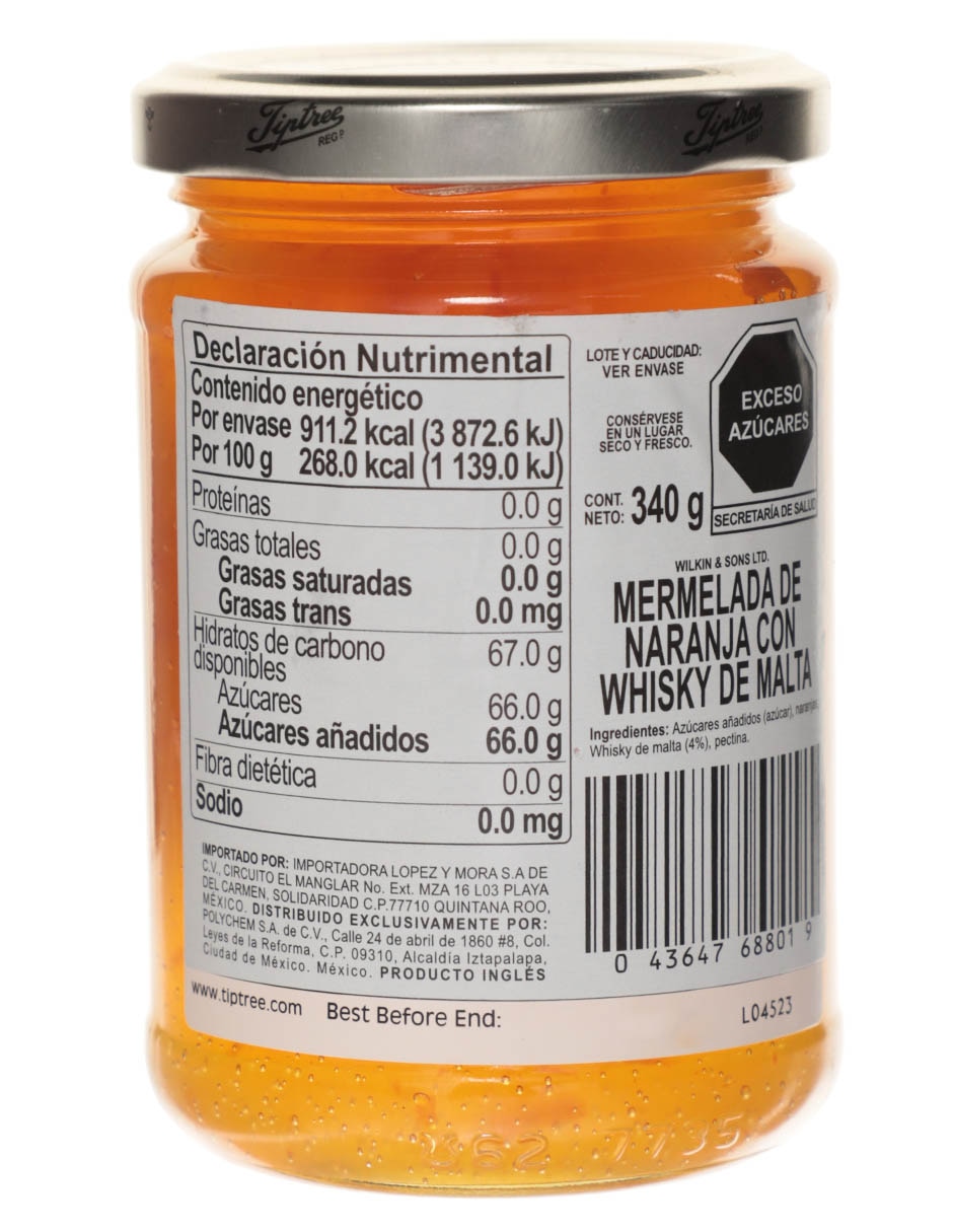 Mermelada de sabor naranja con whisky de malta 340 g 3