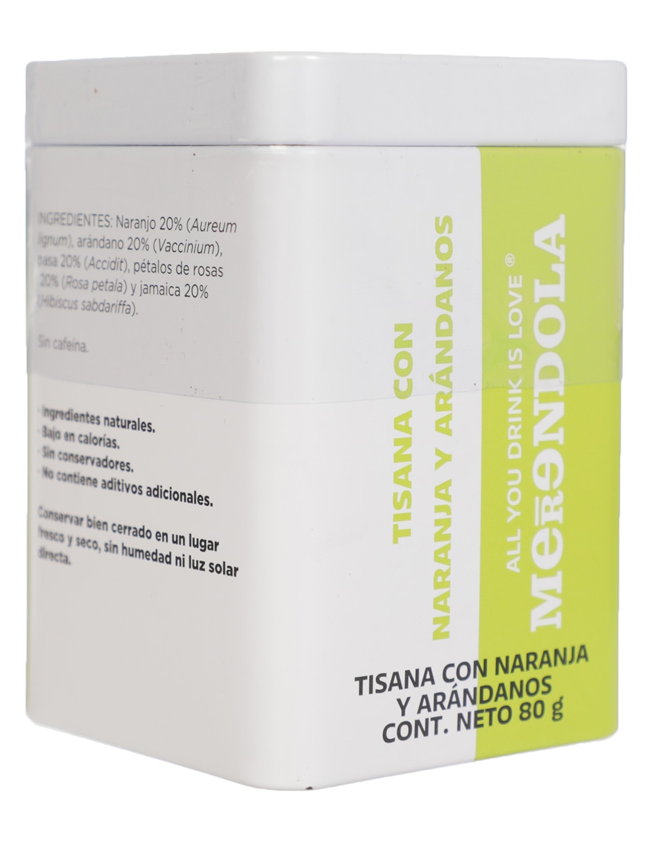 Té naranja y arándanos en flores y frutas deshidratadas 80 g 2
