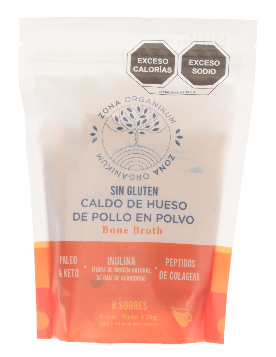 Caldo de hueso de pollo en polvo