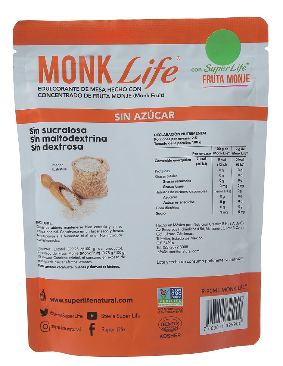 Monk fruit de sabor dulce de 250 g 2