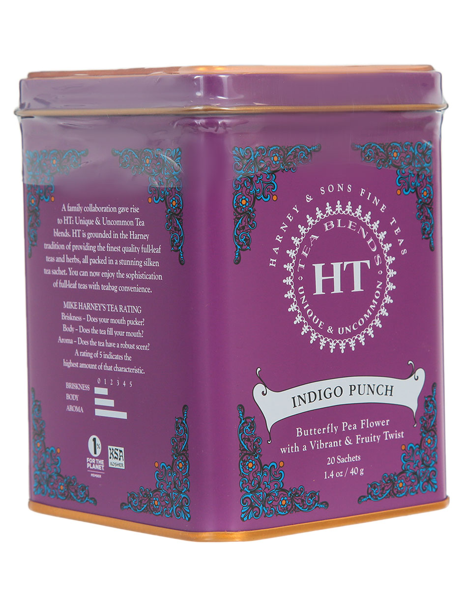 Té frutal y floral en sachet Índigo Punch 40 g 2