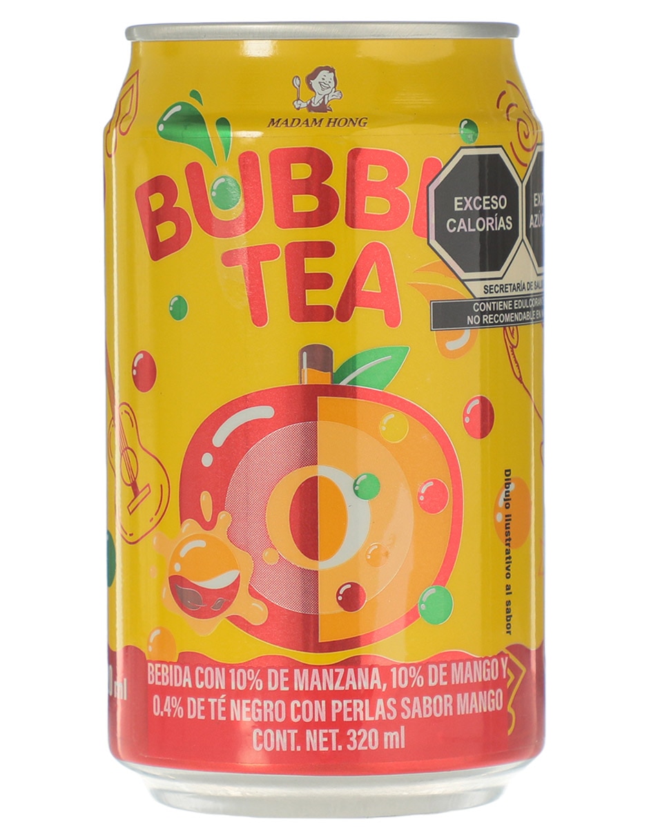 Agua gasificada sabor manzana, mango y té negro