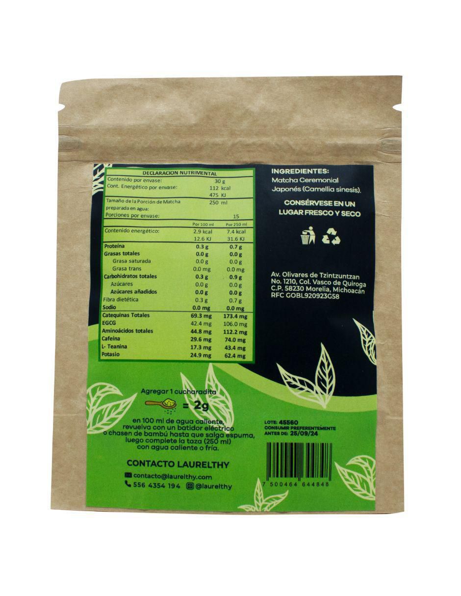 Bebida en polvo Matcha Ceremonial 30 g 2