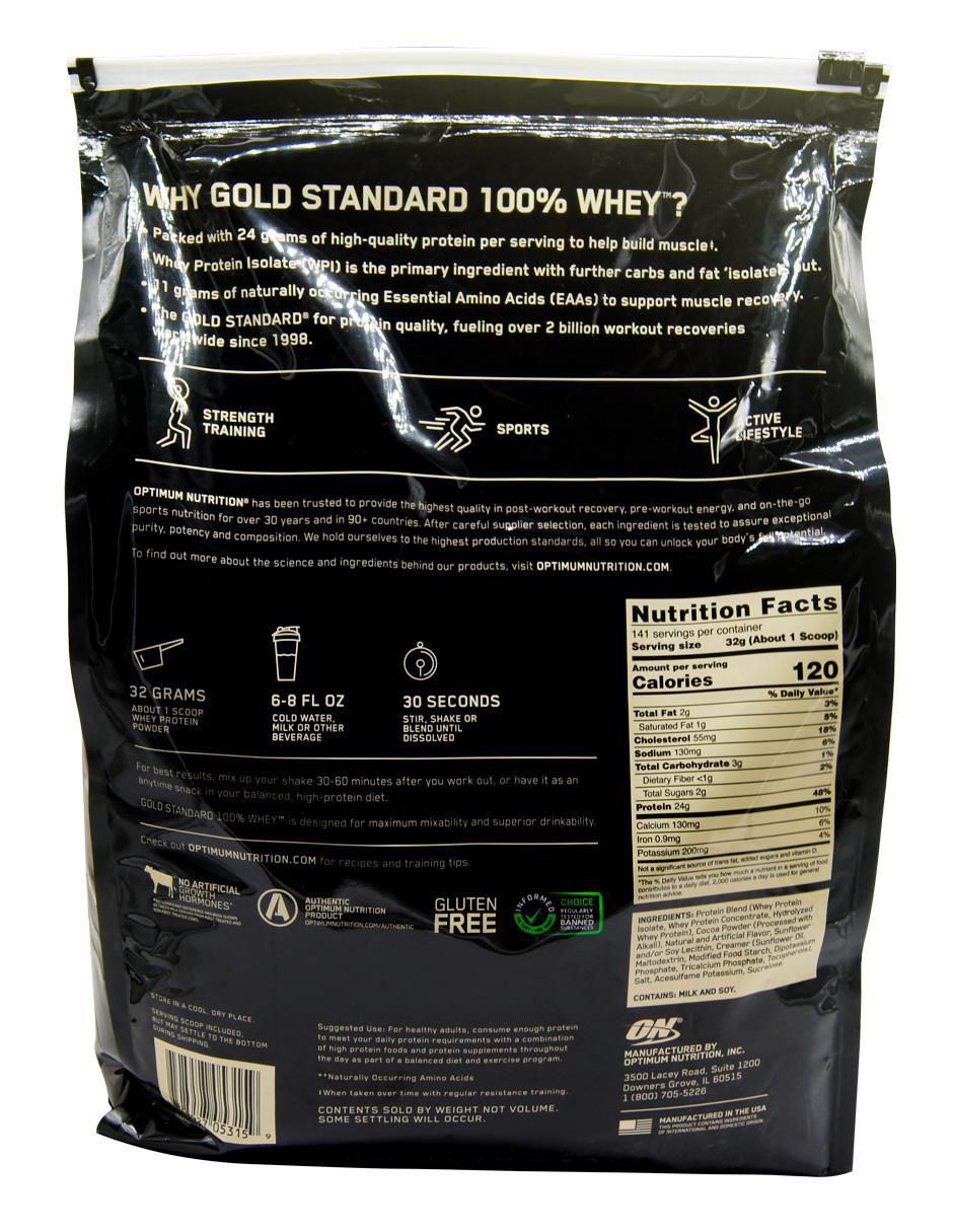 Gold Standard 100% Whey Extreme Milk Optimum Nutrition sabor chocolate de 4.5 kg