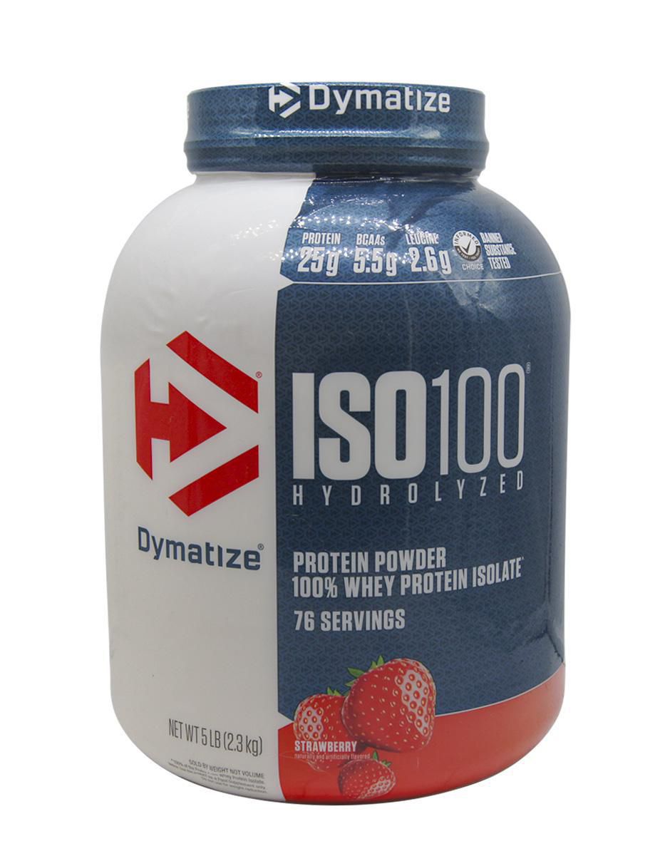 Dymatize ISO100 Hydrolyzed sabor fresa de 5 lb