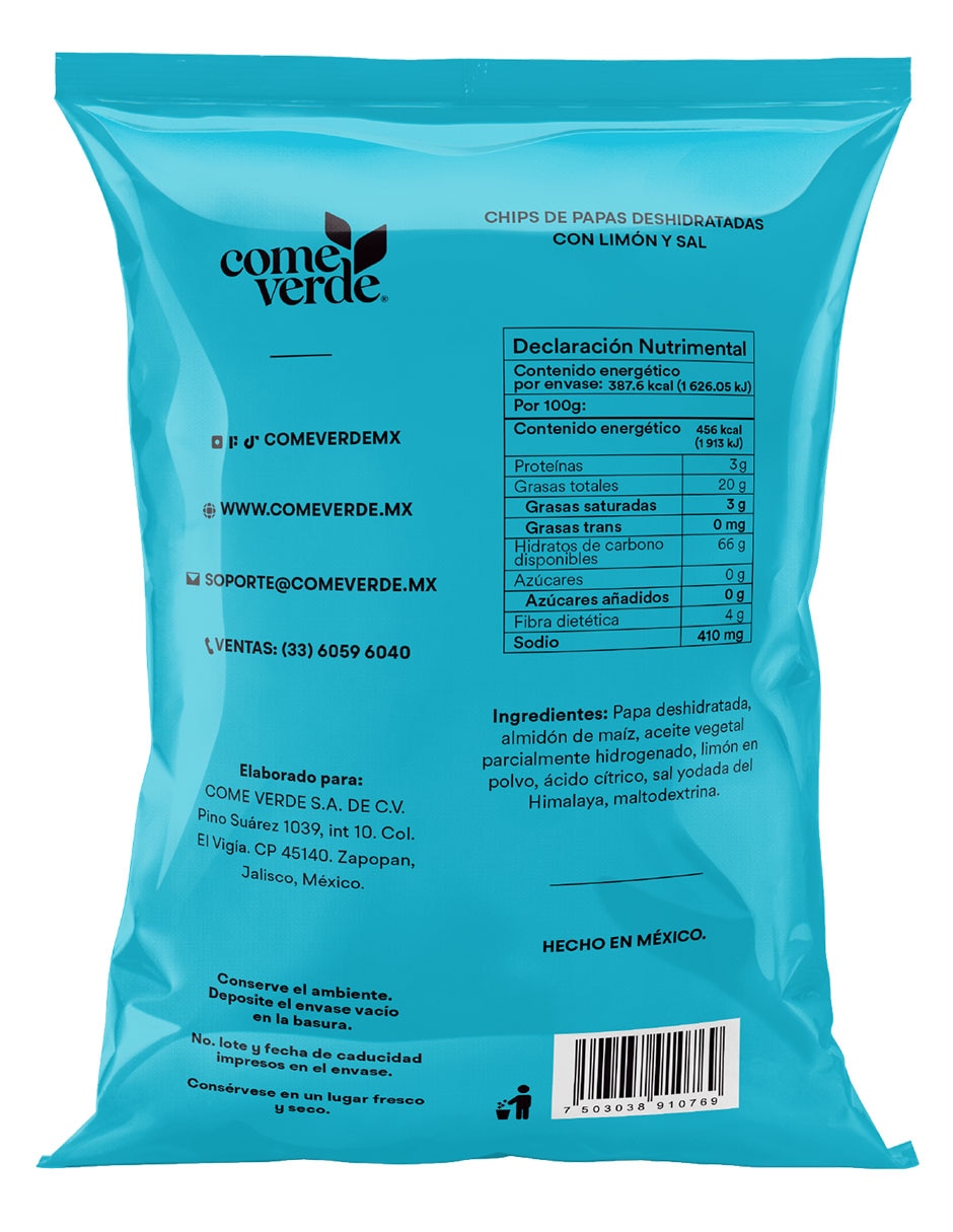 Papas deshidratadas 85 g 2