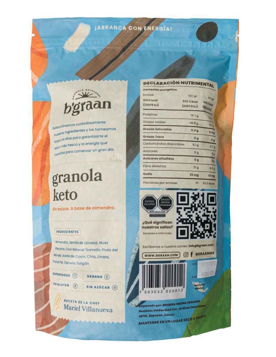 Cereal de granola keto de 1 kg B’graan 2