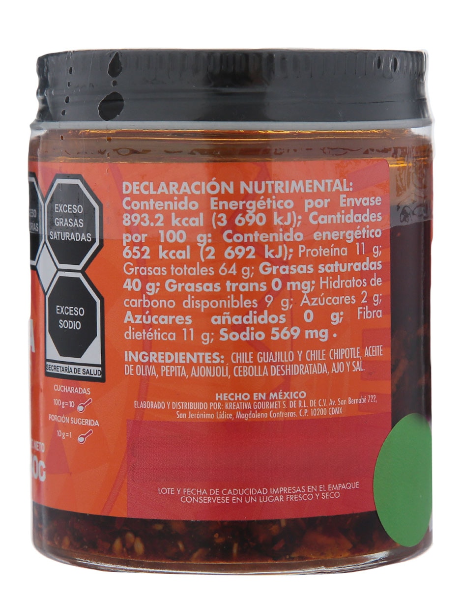 Salsa macha sabor chile guajilo y chile chipotle Ponchin 2