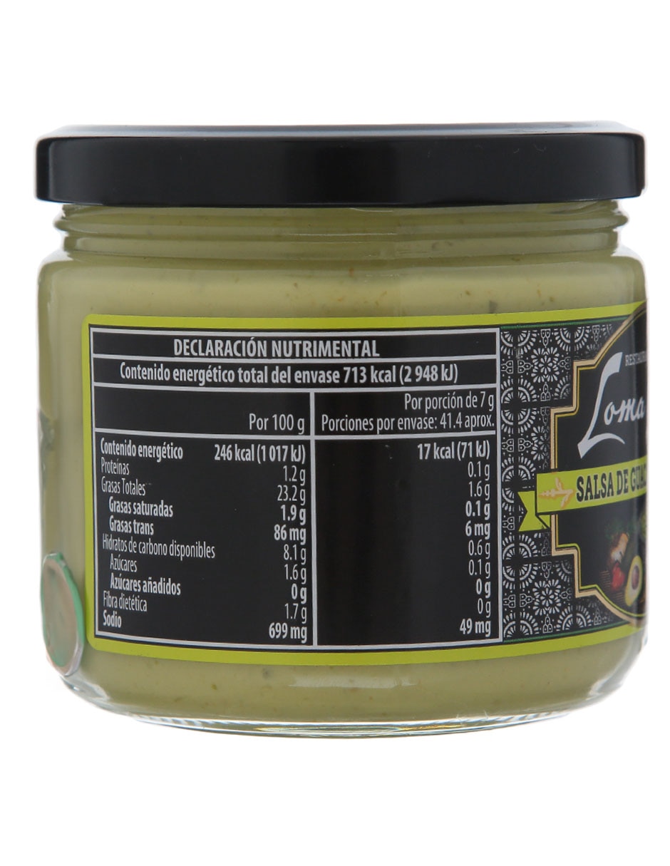Salsa guacamole habanero Restaurante Loma Linda 2